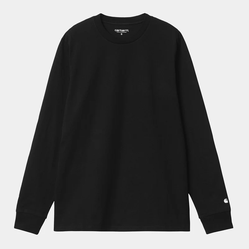 Carhartt WIP Herren Base Langarm-T-Shirt – Schwarz
