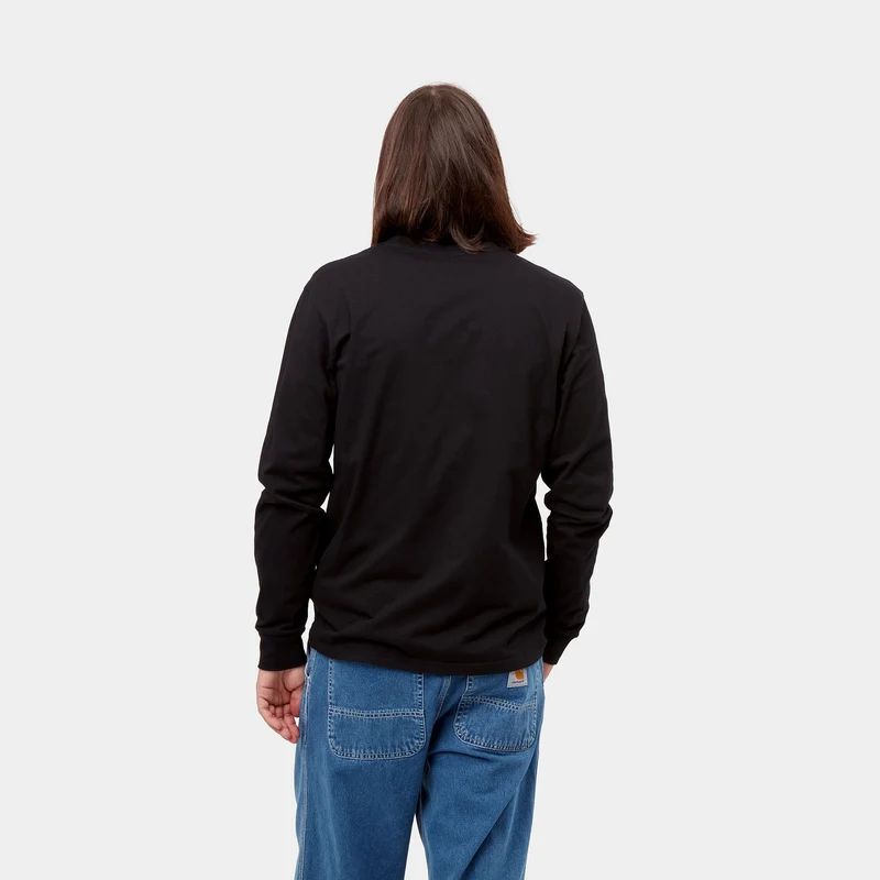 Carhartt WIP Herren Base Langarm-T-Shirt – Schwarz