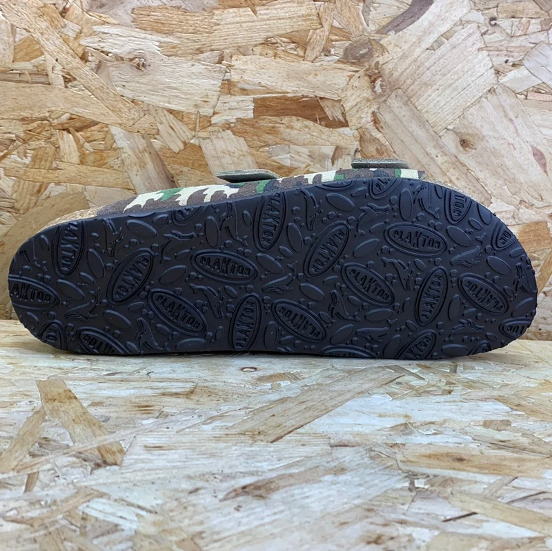 Plakton Herren-Sandale „Malaga“ aus Spaltleder – Camo