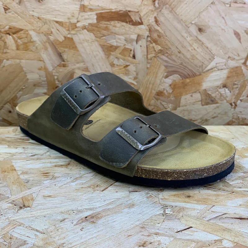Plakton Herren Malaga Apure Ledersandale – Khaki