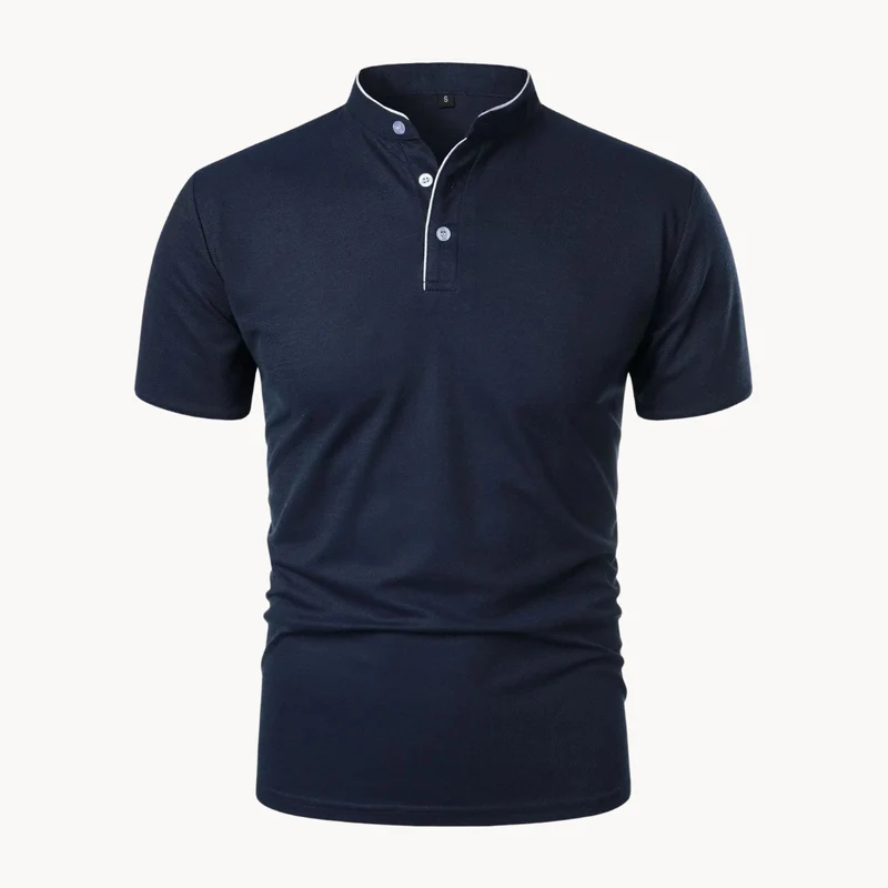 Percival | Herren Poloshirt mit Stehkragen Kurzarm