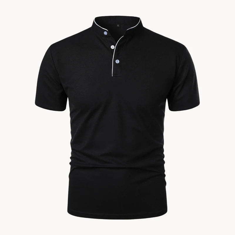 Percival | Herren Poloshirt mit Stehkragen Kurzarm