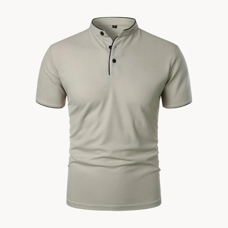 Percival | Herren Poloshirt mit Stehkragen Kurzarm