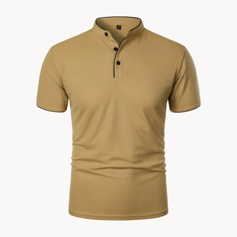 Percival | Herren Poloshirt mit Stehkragen Kurzarm