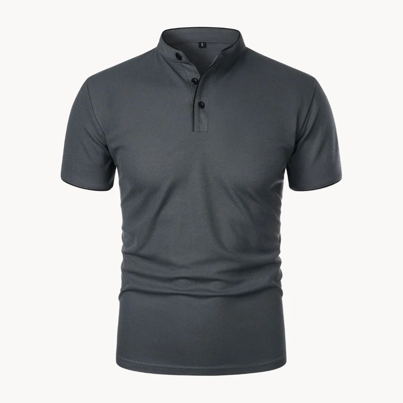 Percival | Herren Poloshirt mit Stehkragen Kurzarm