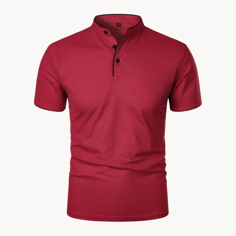 Percival | Herren Poloshirt mit Stehkragen Kurzarm