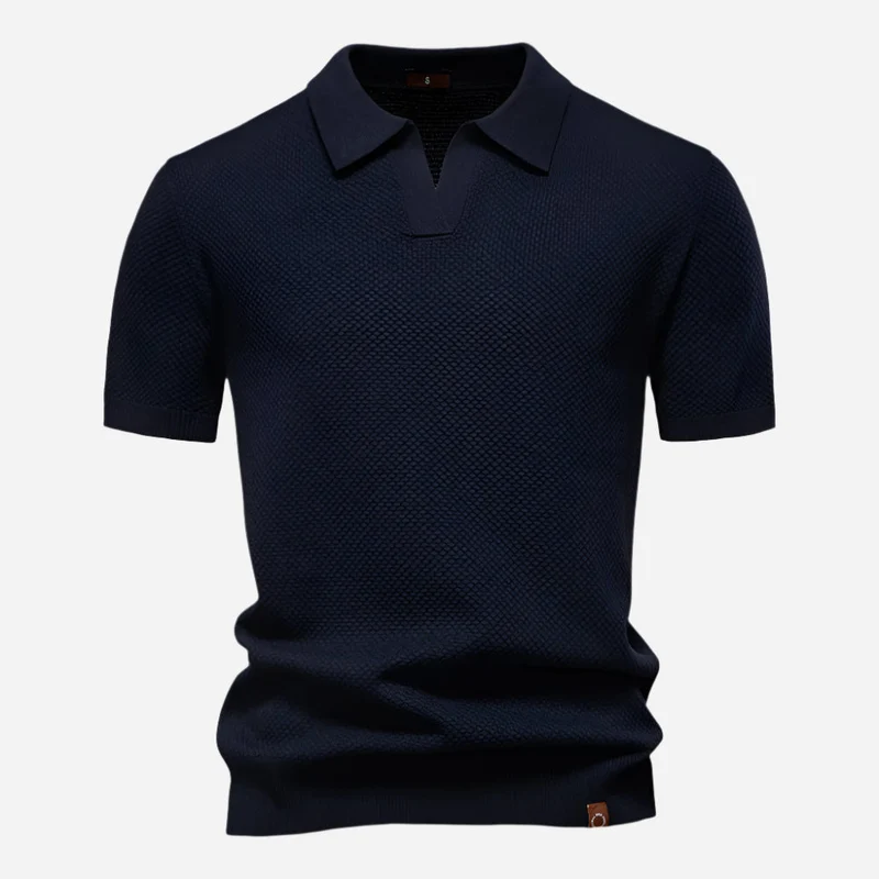 Aldric | Herren Kurzarm Poloshirt mit Strukturmuster