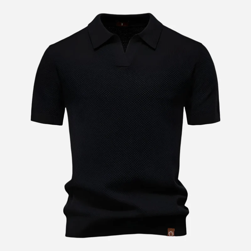 Aldric | Herren Kurzarm Poloshirt mit Strukturmuster