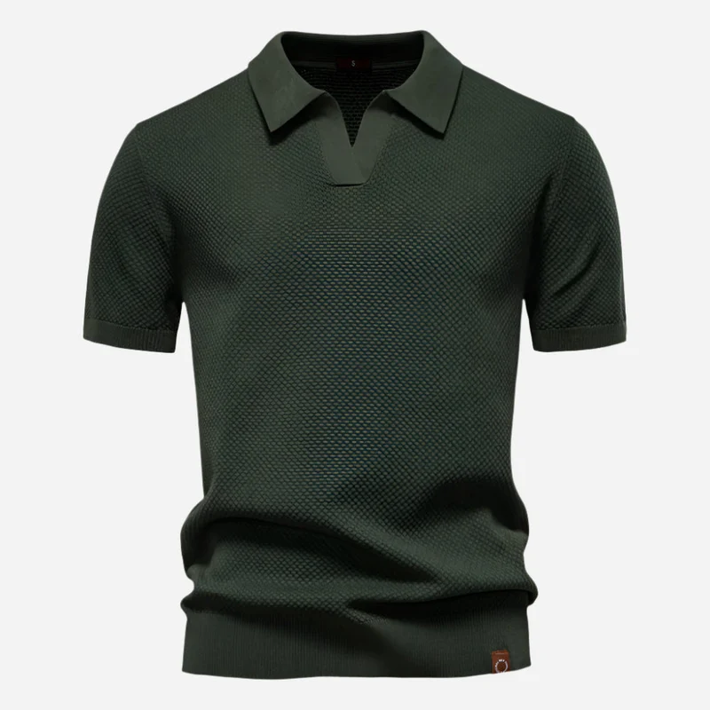 Aldric | Herren Kurzarm Poloshirt mit Strukturmuster