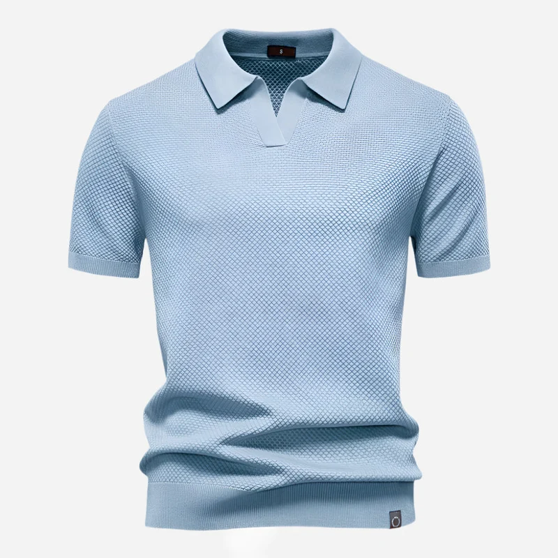 Aldric | Herren Kurzarm Poloshirt mit Strukturmuster
