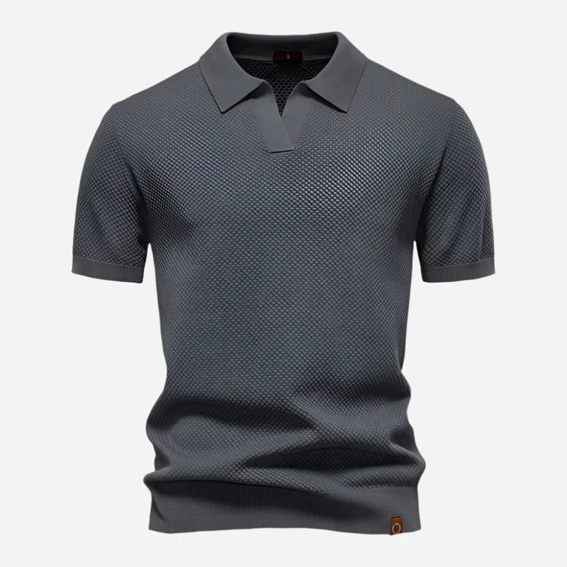 Aldric | Herren Kurzarm Poloshirt mit Strukturmuster