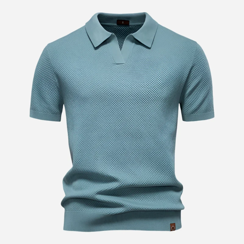 Aldric | Herren Kurzarm Poloshirt mit Strukturmuster