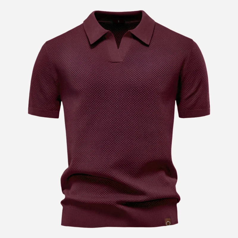 Aldric | Herren Kurzarm Poloshirt mit Strukturmuster