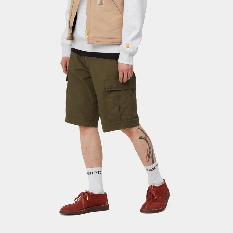 Carhartt WIP Normale Herren-Cargoshorts – Cypress Rinsed