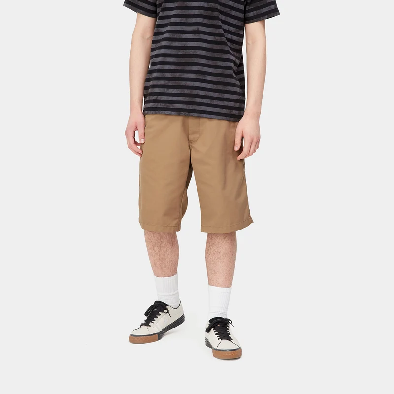 Carhartt WIP Herren-Presenter-Shorts – Leder gespült