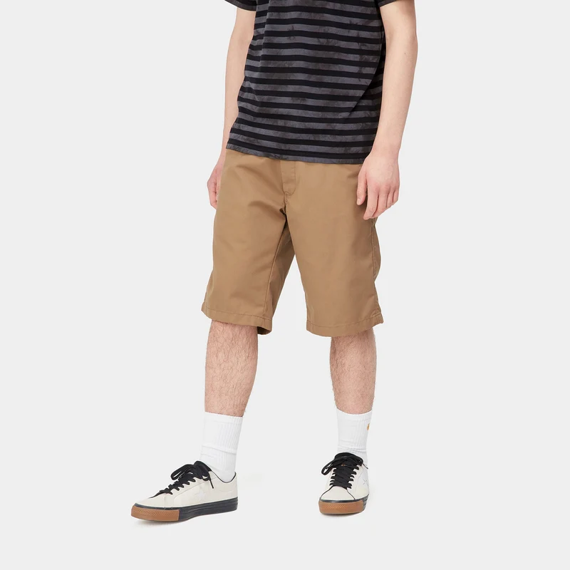 Carhartt WIP Herren-Presenter-Shorts – Leder gespült
