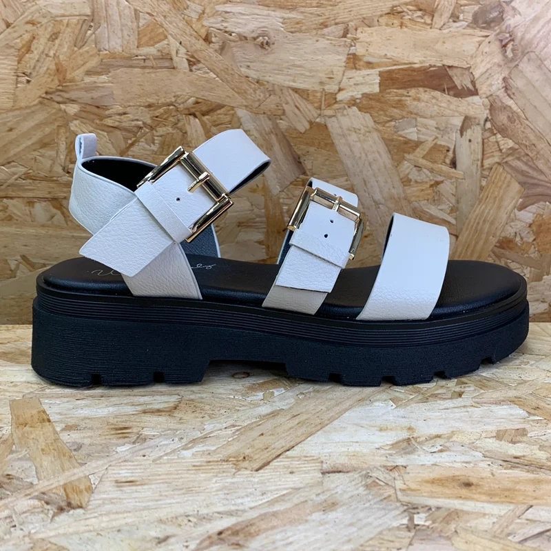 Una Healy Mode-Plateau-Sandale für Damen – Beige
