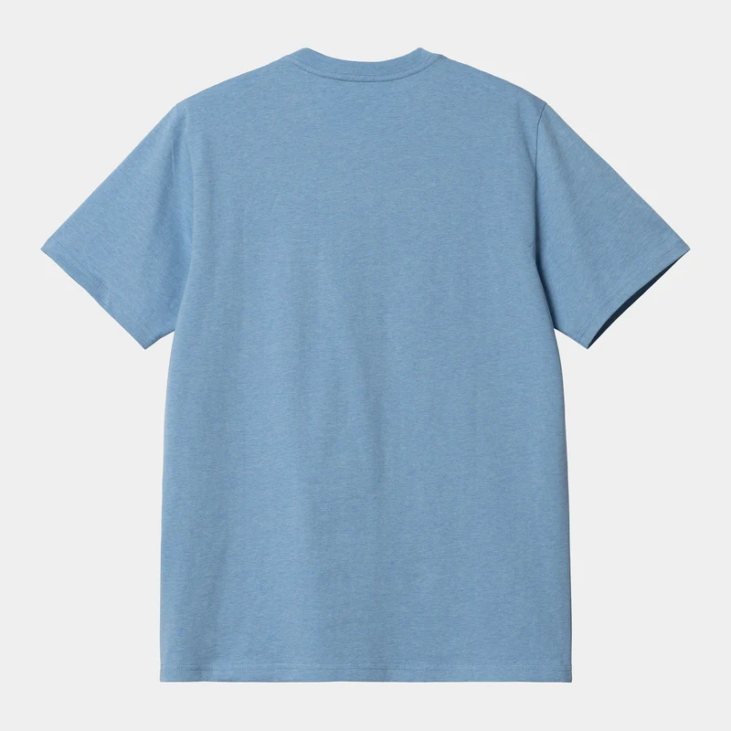 Carhartt WIP Kurzärmliges Herren-T-Shirt mit Tasche – Piscine Heather
