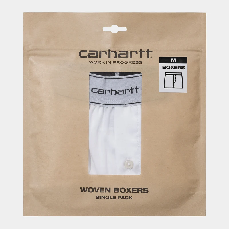 Carhartt WIP Herren-Boxershorts mit Schriftzug – Weiß