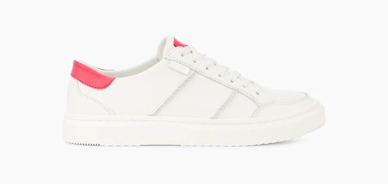 UGG Alameda Lace-Sneaker für Damen – Weiß / Rot