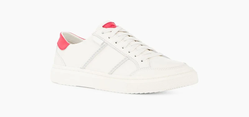 UGG Alameda Lace-Sneaker für Damen – Weiß / Rot