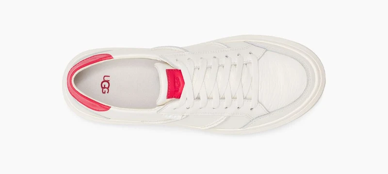 UGG Alameda Lace-Sneaker für Damen – Weiß / Rot