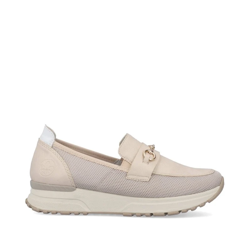 Rieker Modische Damen-Loafer – Elfenbein