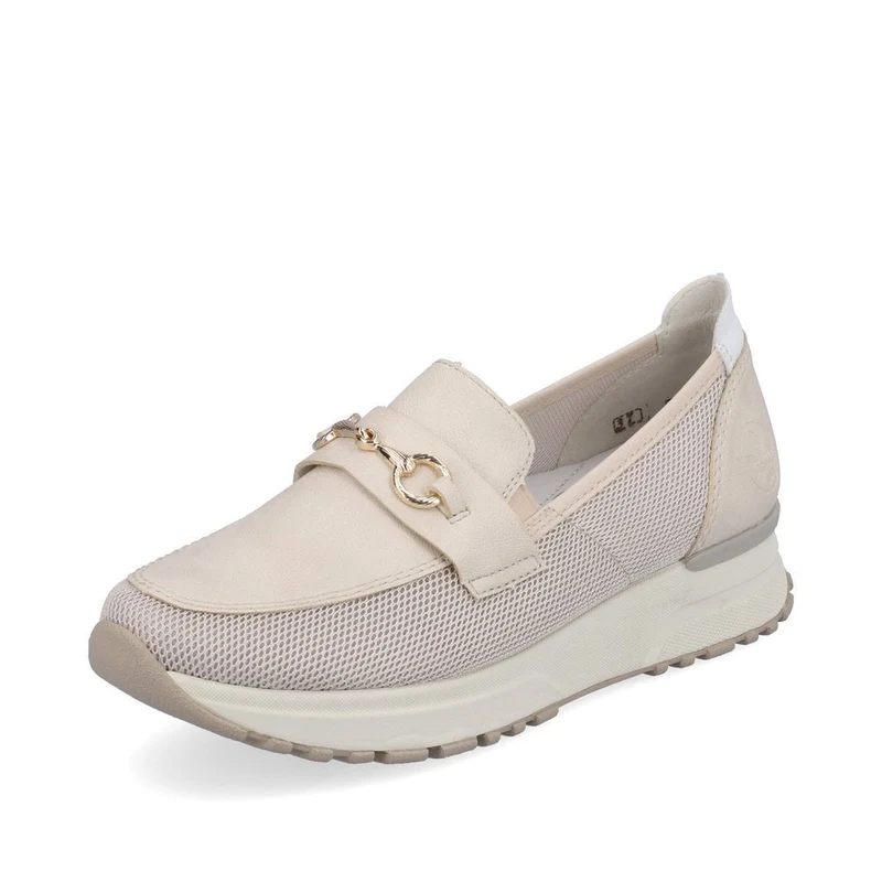 Rieker Modische Damen-Loafer – Elfenbein