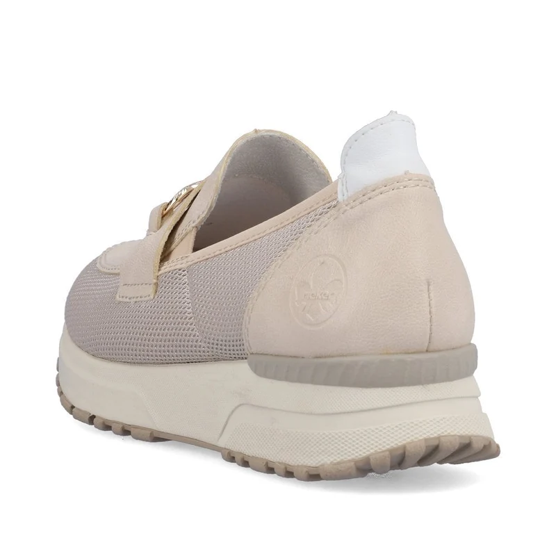 Rieker Modische Damen-Loafer – Elfenbein