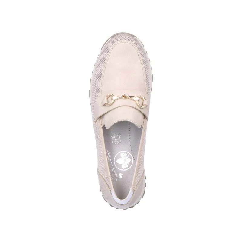 Rieker Modische Damen-Loafer – Elfenbein