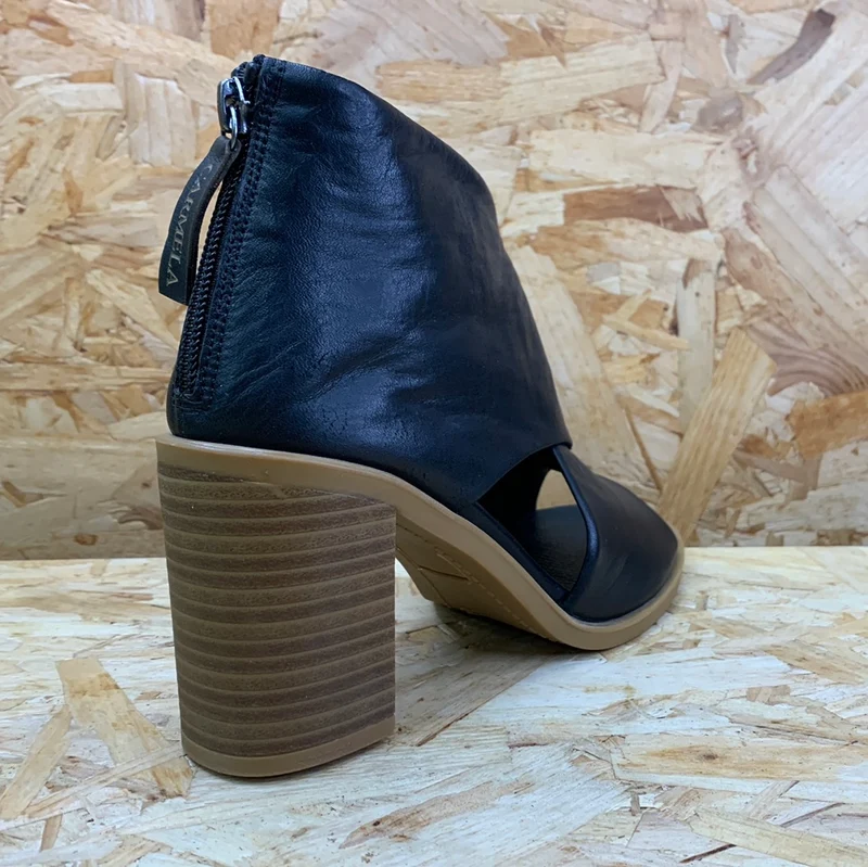Carmela Damen-High-Heel aus Leder - Schwarz