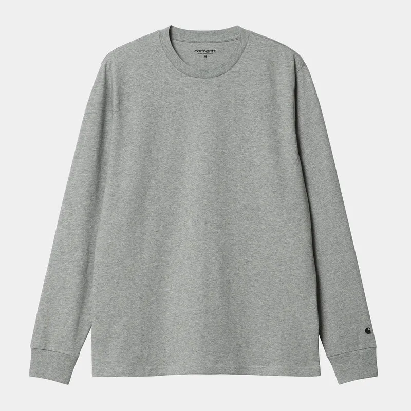 Carhartt WIP Herren Base Langarm-T-Shirt – Grey Heather