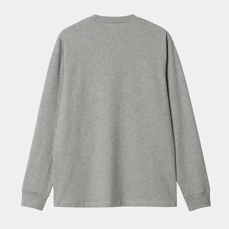 Carhartt WIP Herren Base Langarm-T-Shirt – Grey Heather