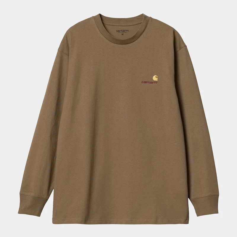 Carhartt WIP Herren American Script Langarm-T-Shirt - Buffalo