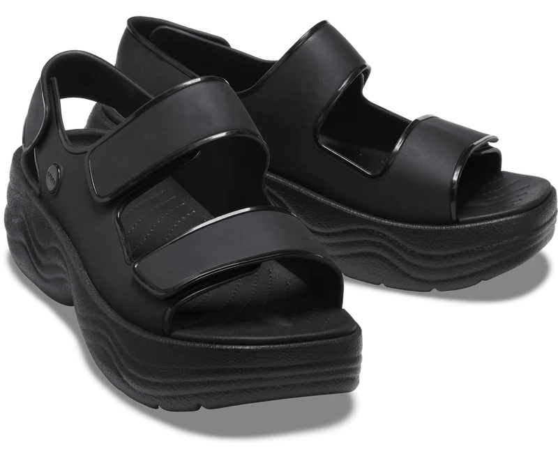 Crocs Unisex-Skyline-Sandale – Schwarz