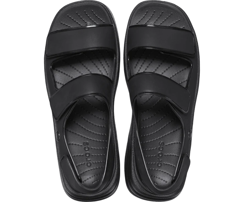 Crocs Unisex-Skyline-Sandale – Schwarz