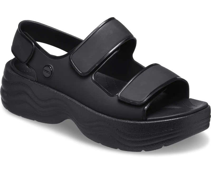 Crocs Unisex-Skyline-Sandale – Schwarz