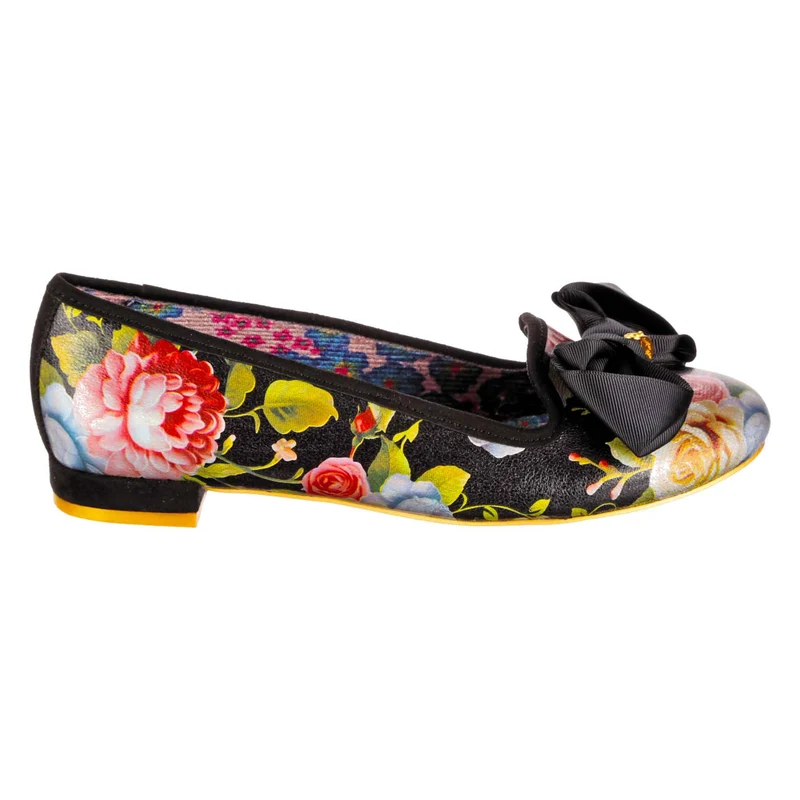 Irregular Choice Damen Race Day Flats – Schwarz