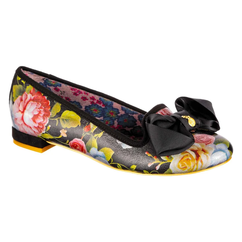 Irregular Choice Damen Race Day Flats – Schwarz