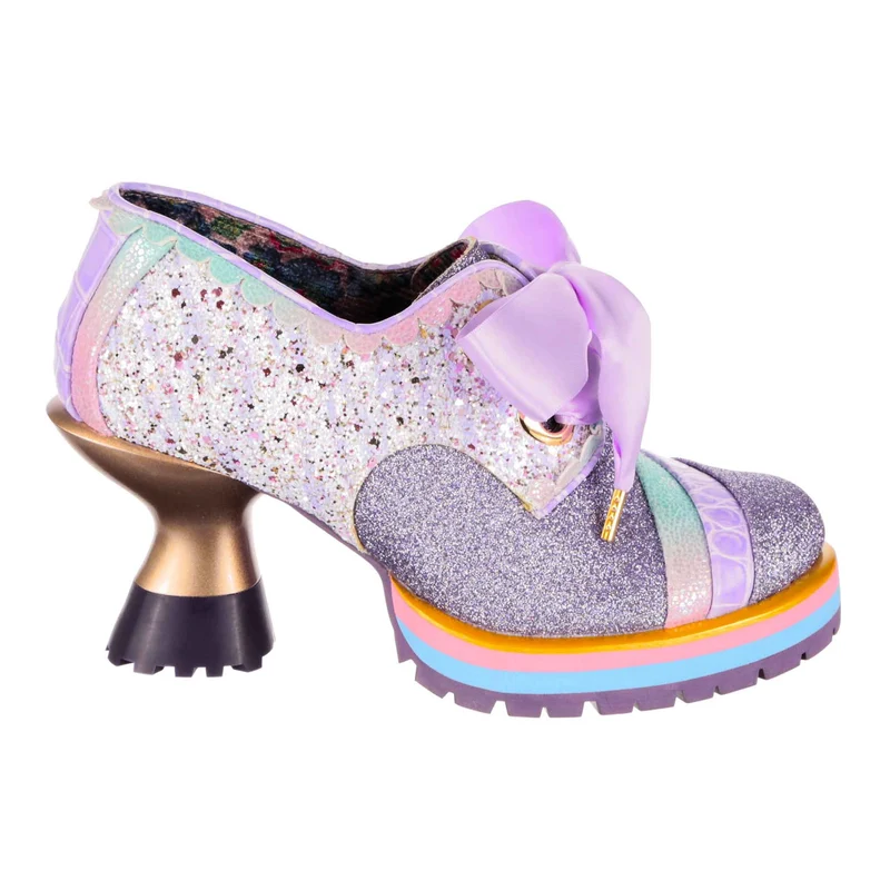 Irregular Choice High Heel mit Streifen für Damen – Lavendel