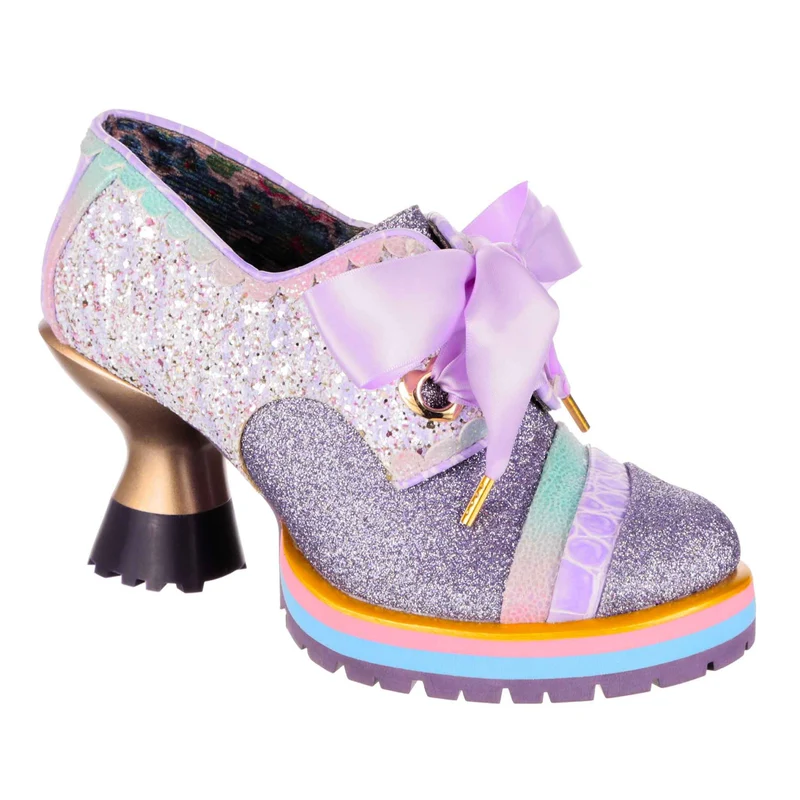 Irregular Choice High Heel mit Streifen für Damen – Lavendel