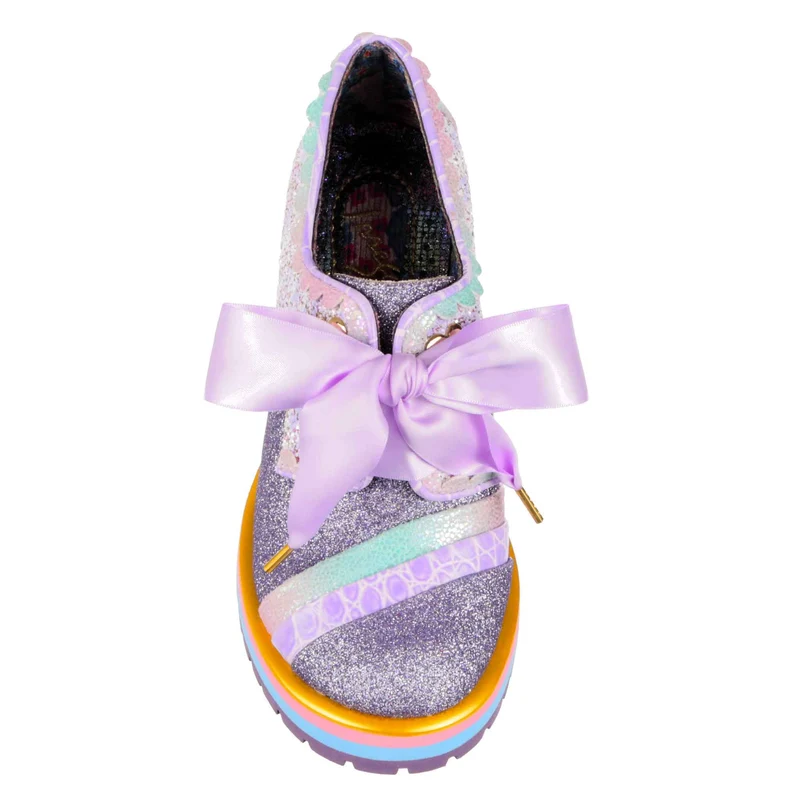 Irregular Choice High Heel mit Streifen für Damen – Lavendel