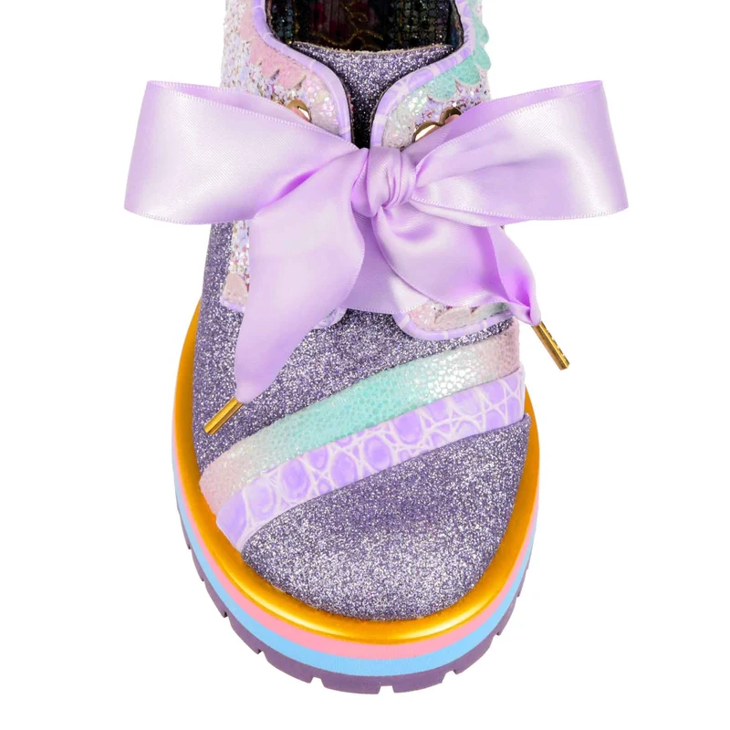 Irregular Choice High Heel mit Streifen für Damen – Lavendel