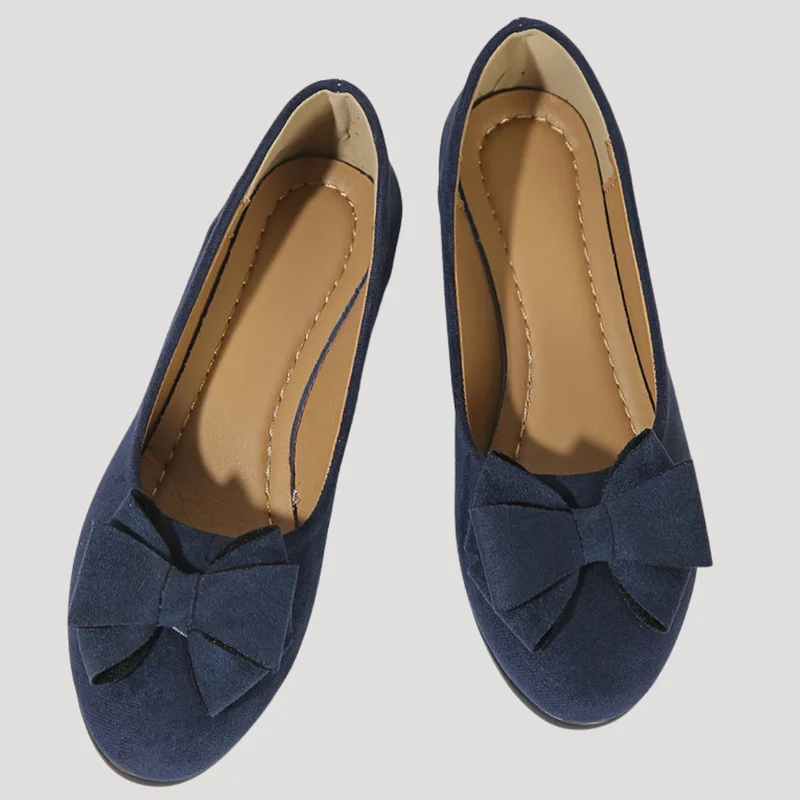 Wiktoria | Damen Keilabsatz Ballerinas mit Schleife