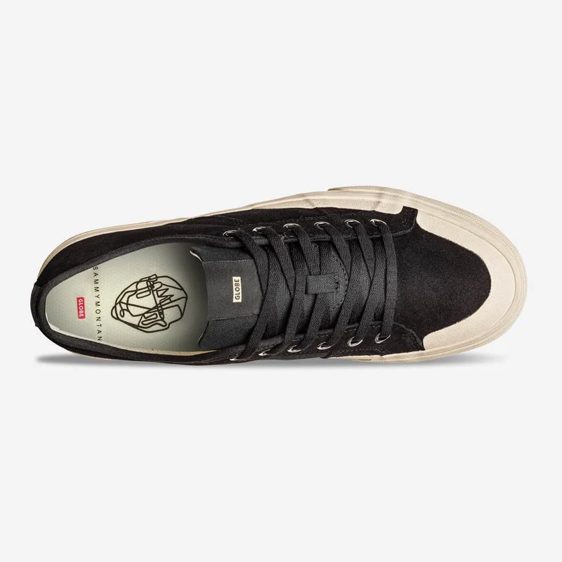 Globe Herren-Sneaker aus Surplus-Wildleder – Schwarz / Creme / Montano