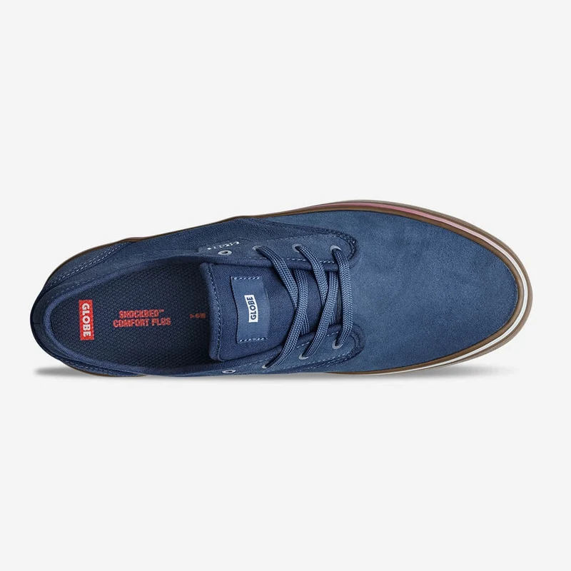 Globe Herren-Sneaker Motley II aus Wildleder – Blau/Gummi