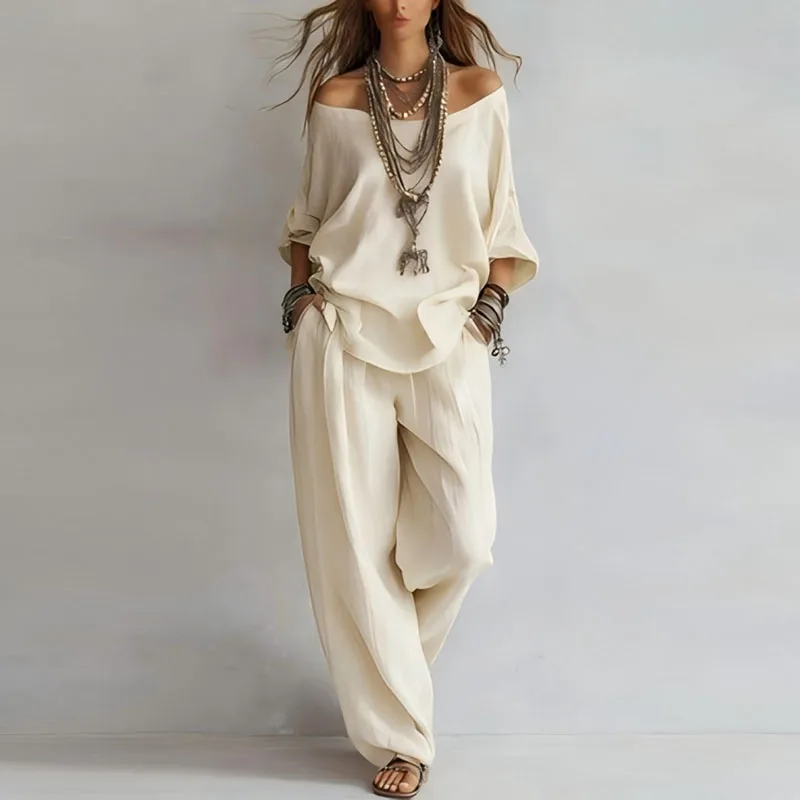 Annika | Damen Off Shoulder Zweiteiler Set