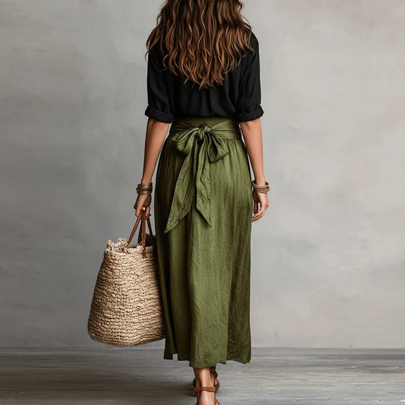 Brunilda | Damen Zweiteiliges Set Bluse Rock