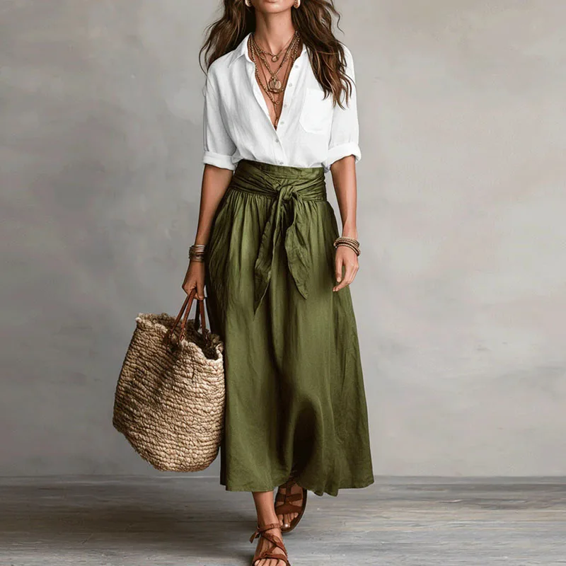 Brunilda | Damen Zweiteiliges Set Bluse Rock