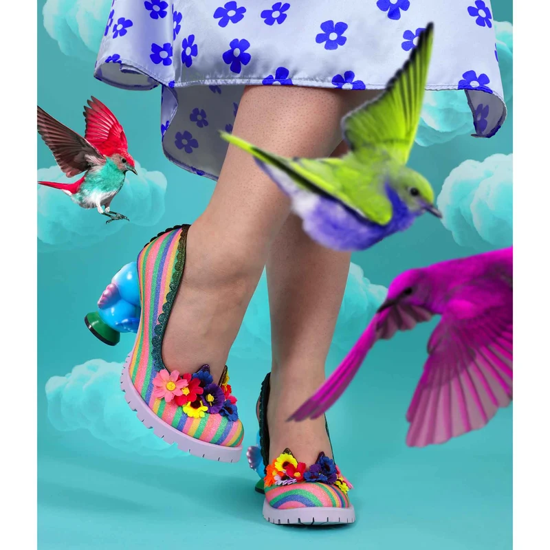Irregular Choice Flock Together High Heel für Damen – Regenbogen